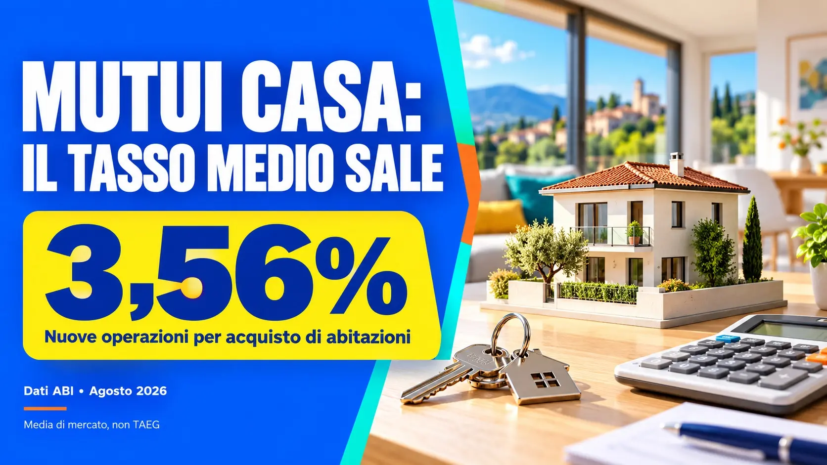 Mutui casa: il tasso medio sale al 3,56%. Cosa sapere prima di acquistare
