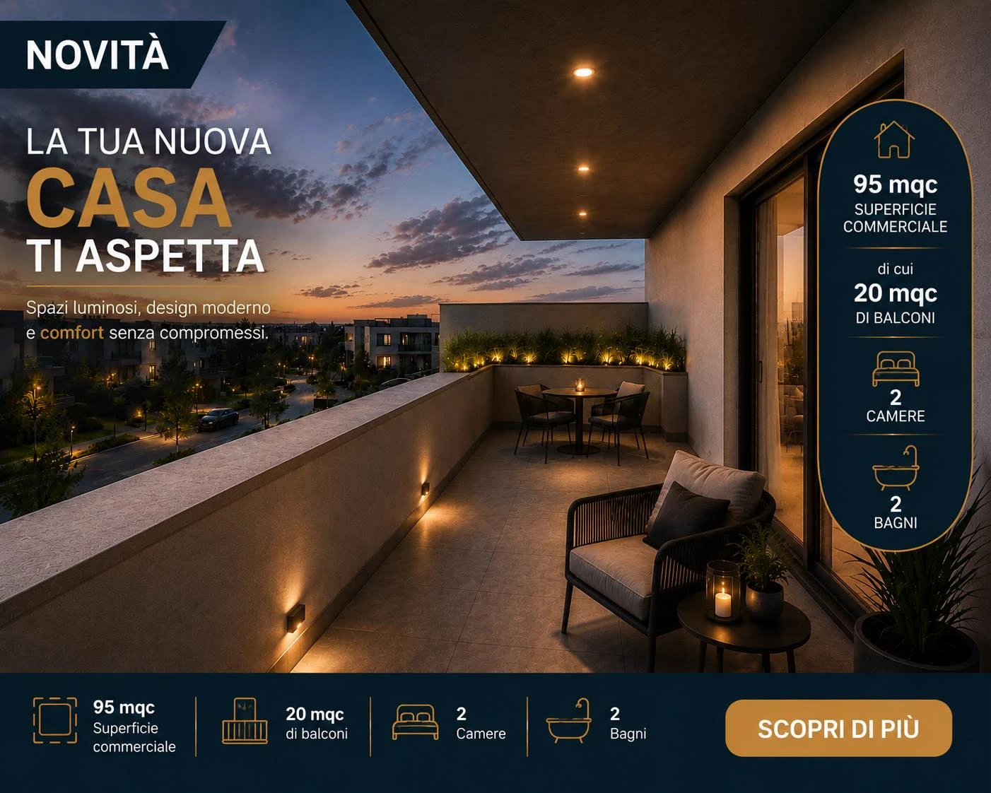 Appartamento  nuovo luminoso  servito da ascensore
