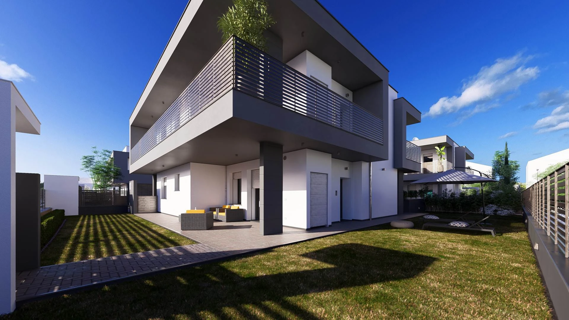 Nuovo complesso residenziale di quadrilocali in costruzione