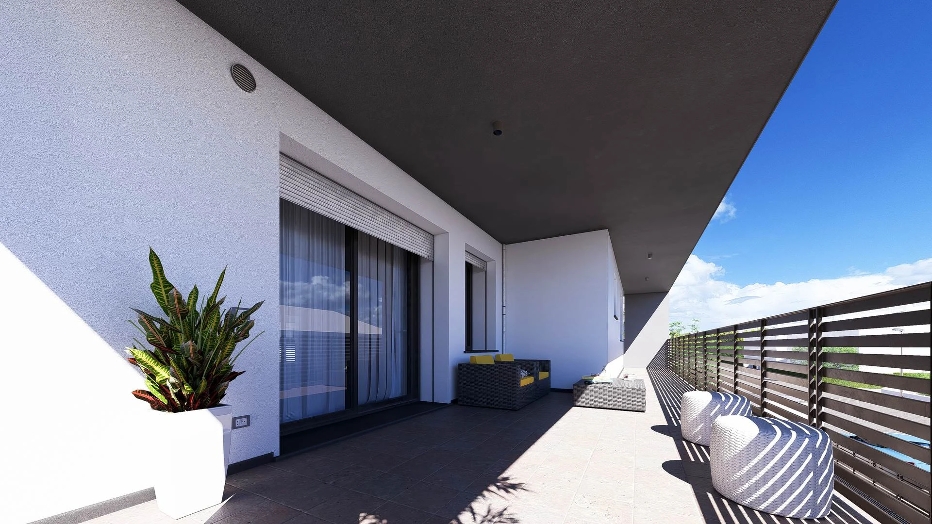 Quadrilocale  con terrazzo coperto