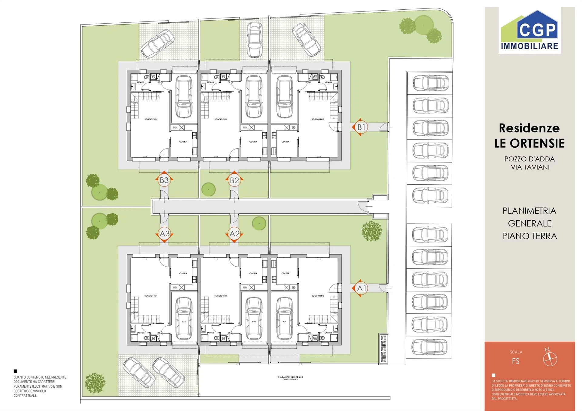 In vendita – Villa trifamiliare di nuova costruzione in “Residenza Le Ortensie” – Eu. 360.000